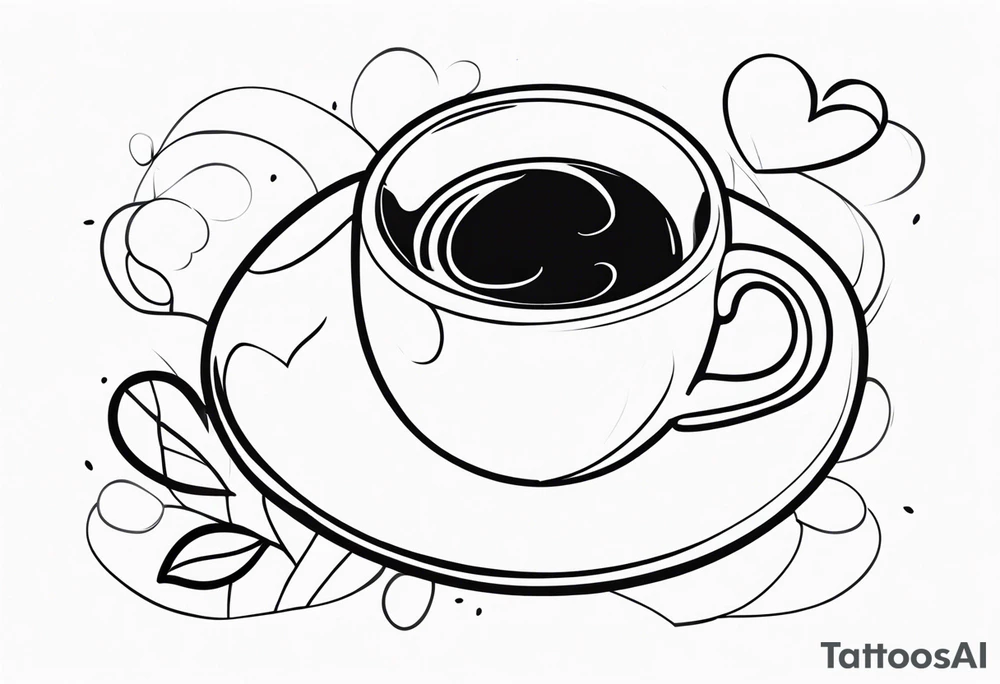 Coffee love tattoo idea