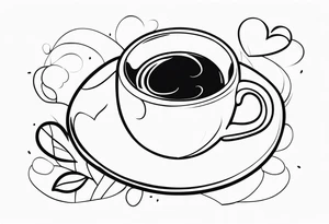 Coffee love tattoo idea