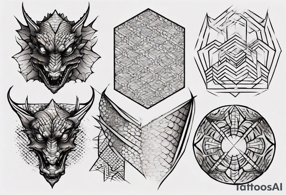 Dragon skin tattoo idea