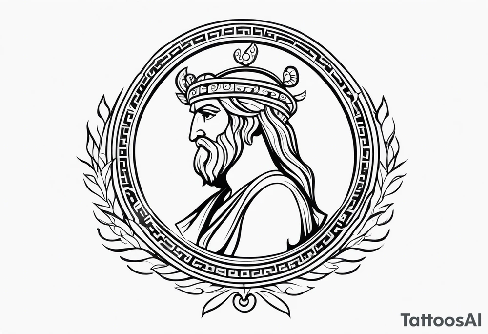Greek, god, traditional tattoo idea