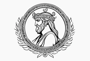 Greek, god, traditional tattoo idea