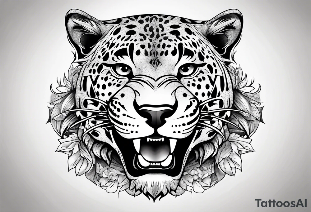 Jaguar head tattoo idea