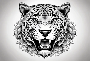 Jaguar head tattoo idea