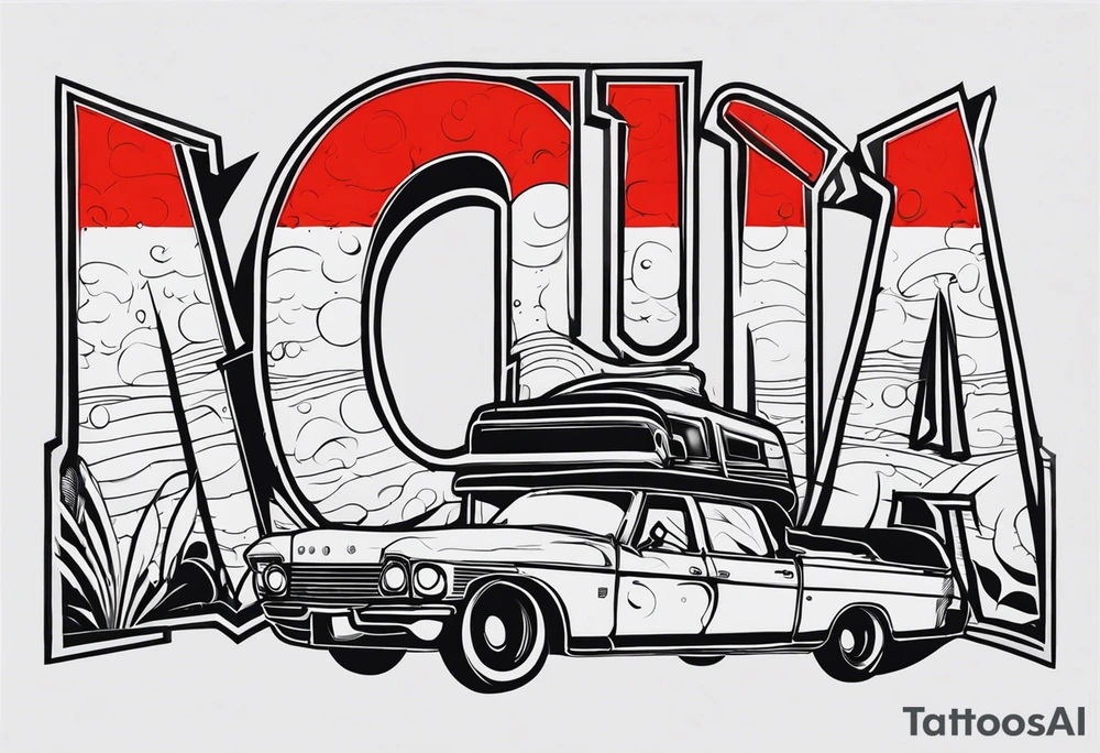 A banner that reads AO..BUSHWICK .HAH tattoo idea