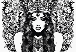 King Saez across the back tattoo idea