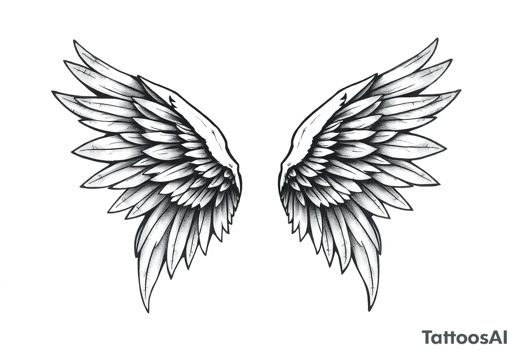 Angel wings tattoo idea