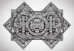 Simple ancient Mayan hieroglyph tattoo idea