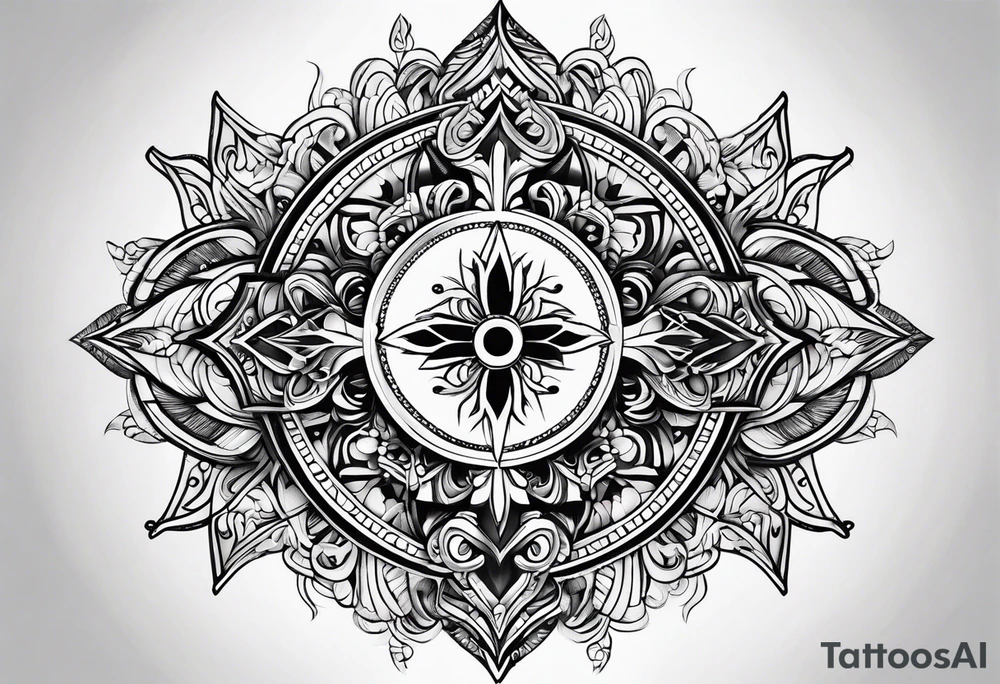 cross fine line tattoo idea