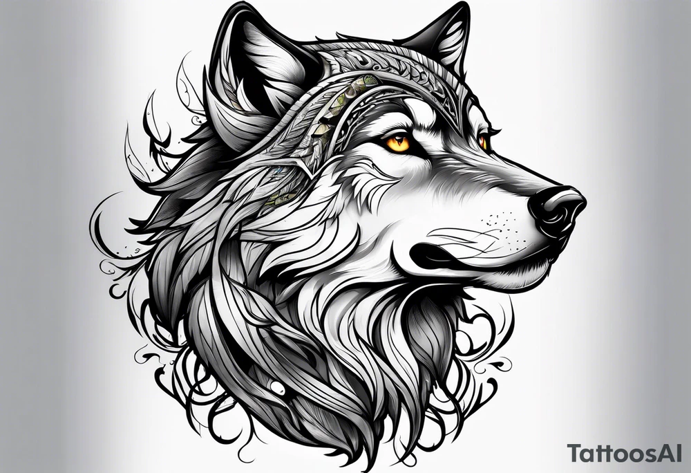 Wolf tattoo idea