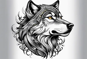 Wolf tattoo idea