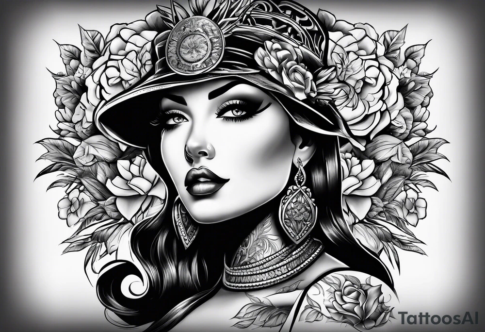 The name Darlene on chest tattoo idea