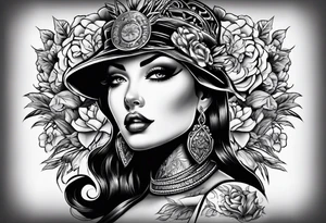 The name Darlene on chest tattoo idea
