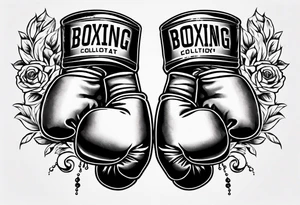 pair of boxing gloves tattoo idea