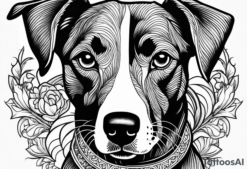 dog love tattoo idea