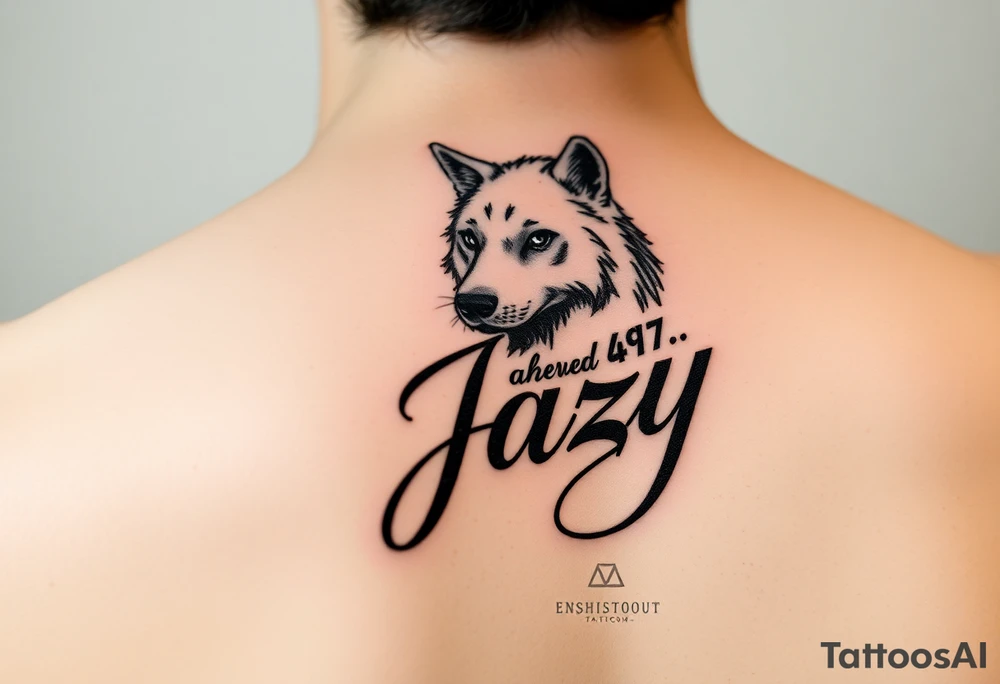 upper shooulder - Remembrance of a deceased best friend with the name Jazy incorporated tattoo idea
