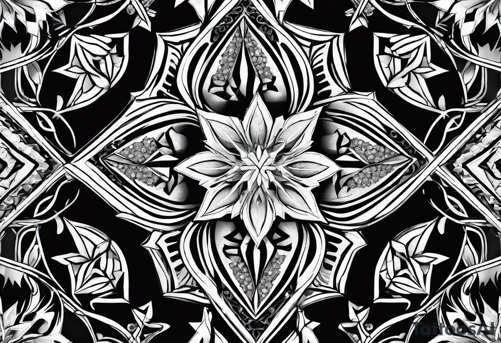 repeating Ice crystal magnified tattoo idea