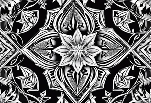 repeating Ice crystal magnified tattoo idea