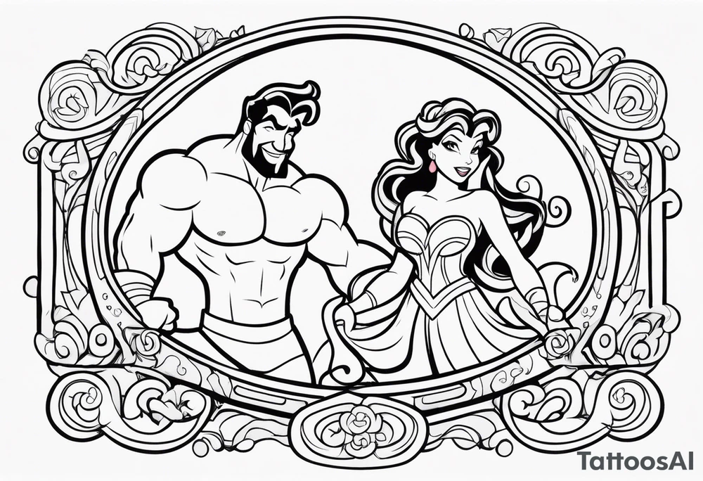 Disneys Hercules and Meg tattoo idea