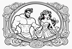 Disneys Hercules and Meg tattoo idea