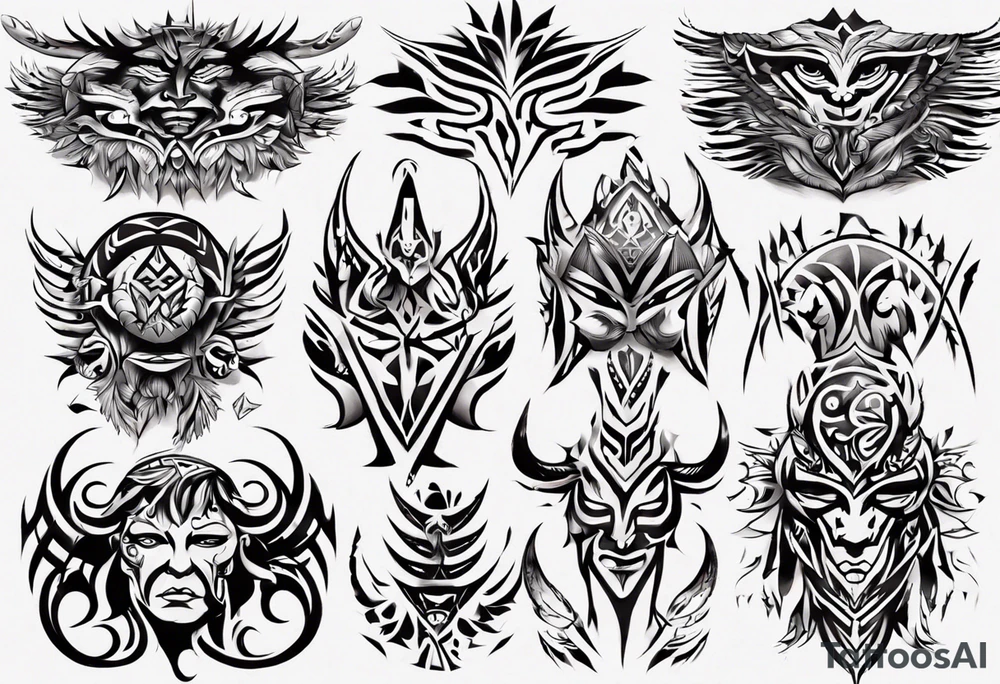 Je veux un énorme tribal du pecs au bras tattoo idea