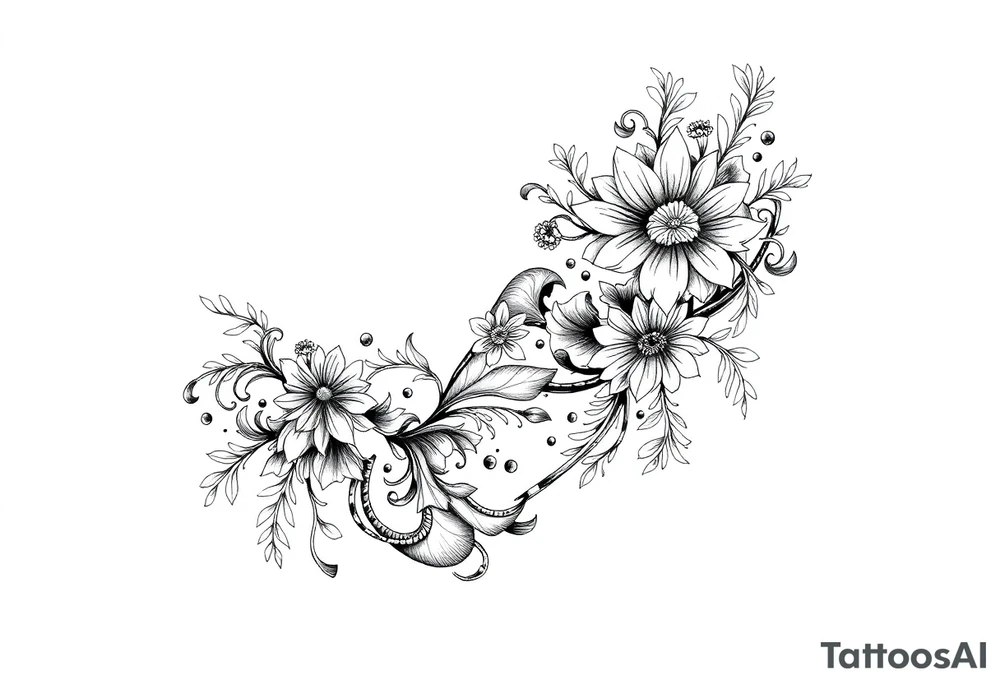 Размытые линии, мифология, свободно tattoo idea