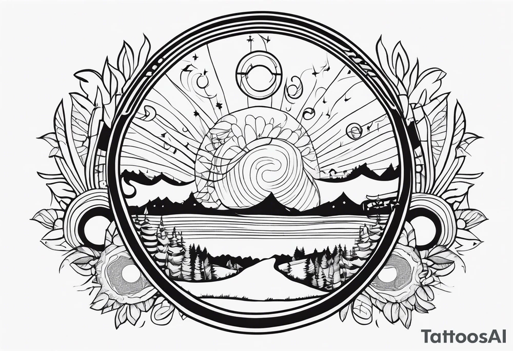 hippie, psychedelic, music tattoo idea