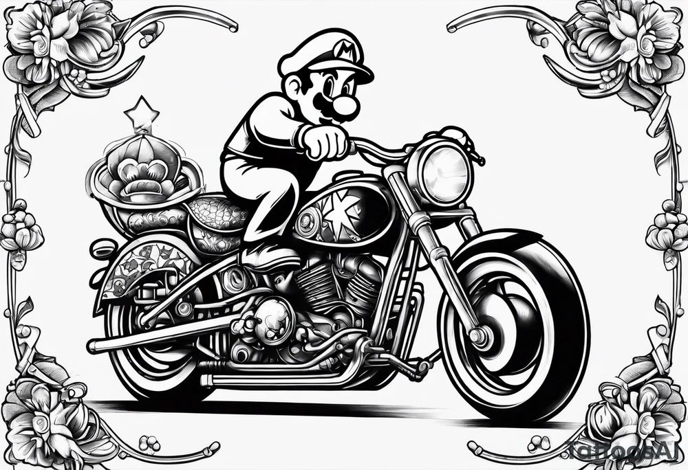 Mario riding bullet bob tattoo idea