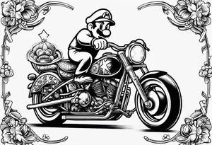 Mario riding bullet bob tattoo idea