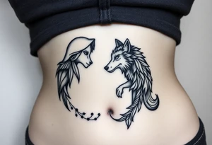 Little red riding hood and big bad wolf tattoo idea