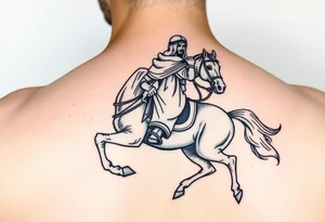 Arabian on a horse with a sword tattoo idea