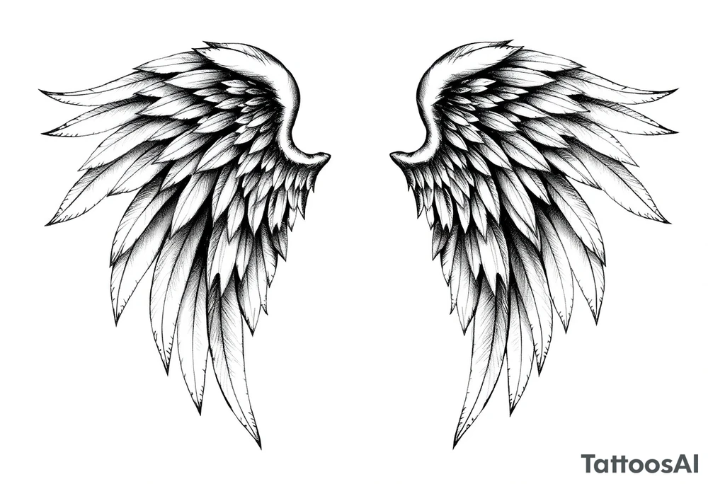Angel wings tattoo idea