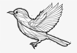 bird breaking free from chain tattoo idea