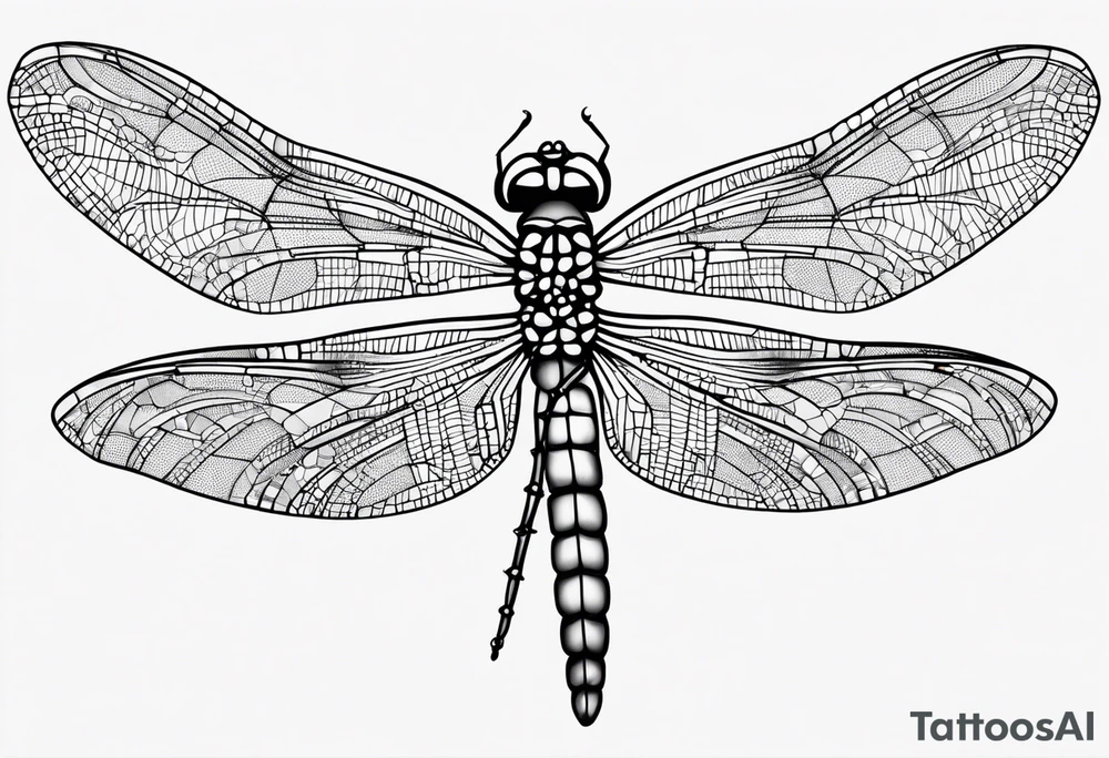 dragonfly minimal tattoo idea