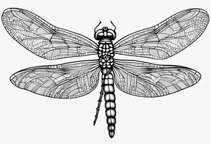 dragonfly minimal tattoo idea