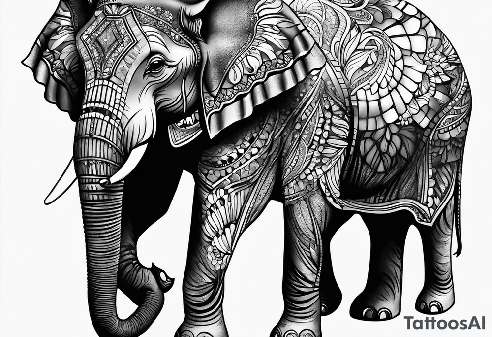 baby elephant tattoo idea