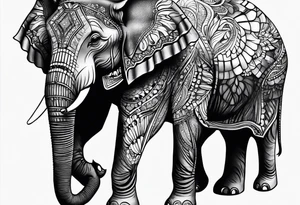 baby elephant tattoo idea