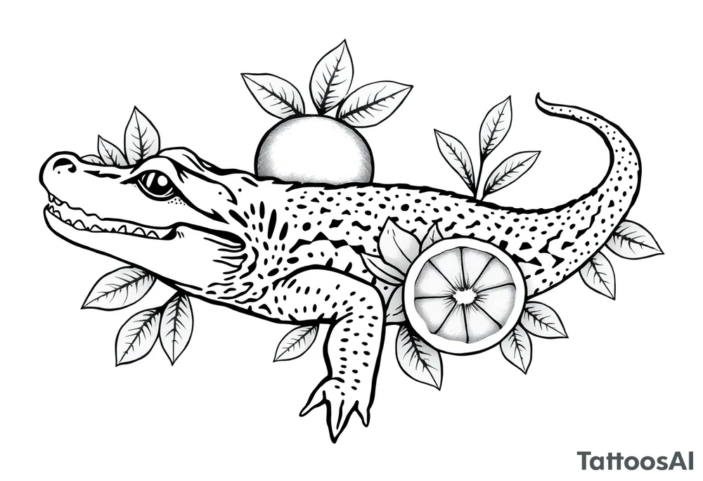 gator an oranges tattoo idea