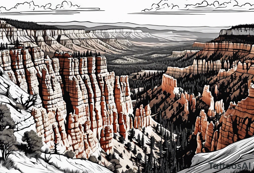 Bryce canyon national park, forearm tattoo idea