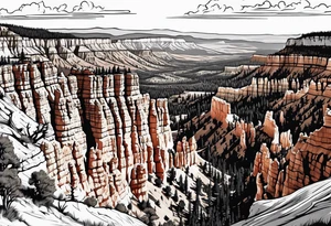 Bryce canyon national park, forearm tattoo idea