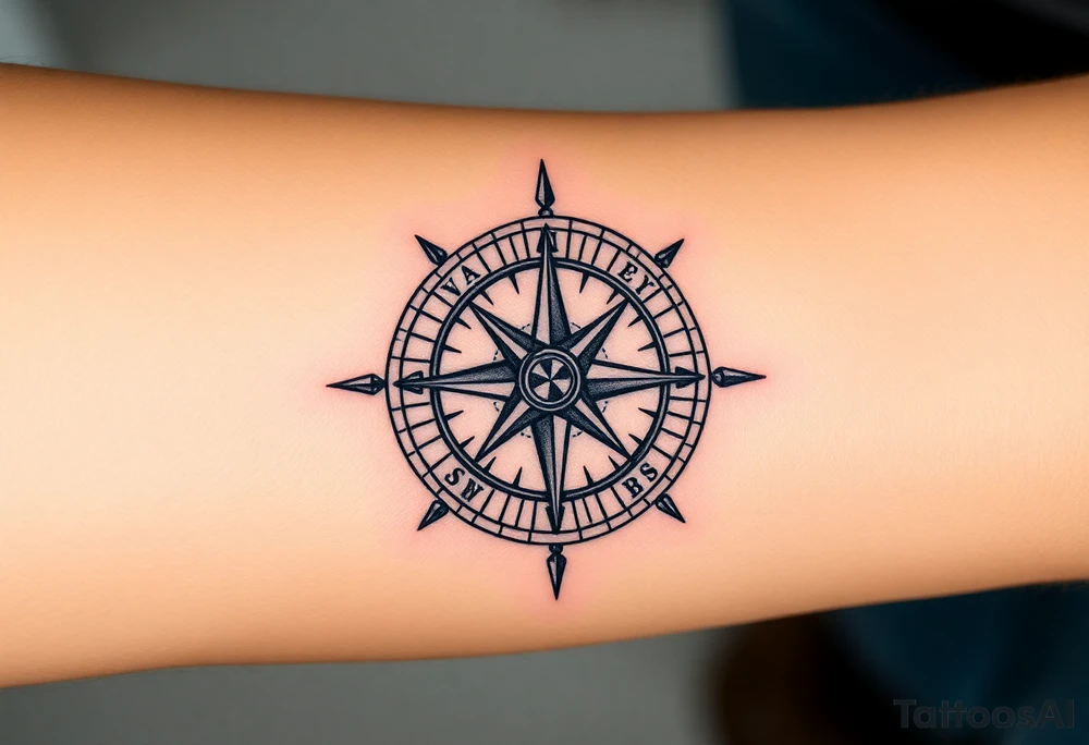 compass tattoo idea