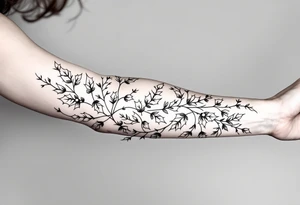 holly flowers tattoo idea