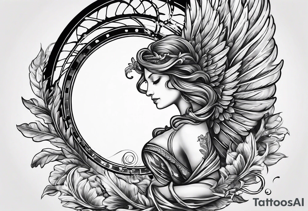 DNA helix made from angel wing.
add leaf tattoo idea