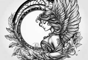DNA helix made from angel wing.
add leaf tattoo idea