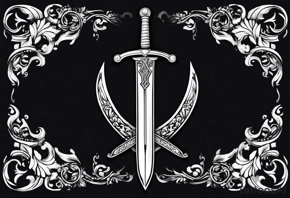 thin long sword like a claymore tattoo idea