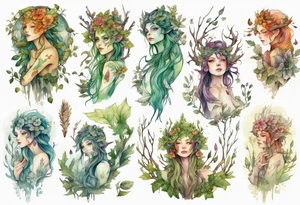 a beautiful dryad tattoo idea