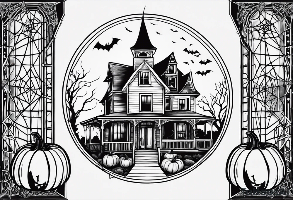 Spooky, Halloween, pumpkin, spiderwebs, Freddy, ghost face, nightmare before Christmas, hocus pocus, Addams family, practical magic tattoo idea