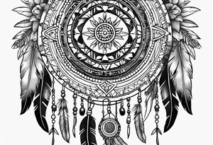 Native american, cancer, flowers, dream catcher, pacific island tattoo idea