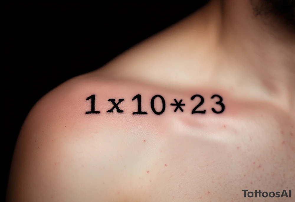 1x10^23 tattoo idea