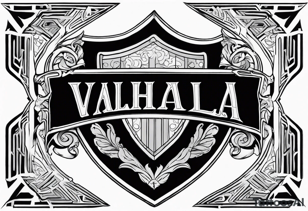 Valhalla steps shield tattoo idea