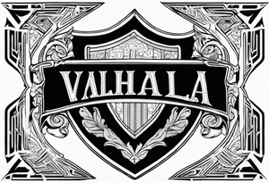 Valhalla steps shield tattoo idea